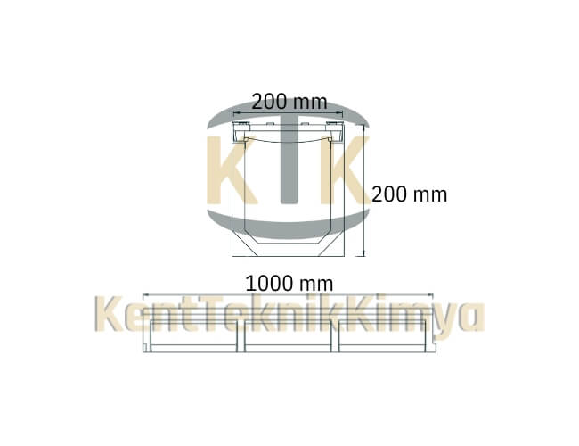 Kompozit Drenaj Kanalı 200x1000x200 mm