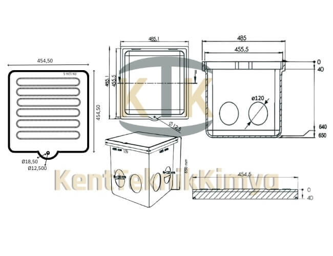 Kompozit Ek Odası Takımı 485x485x650 mm