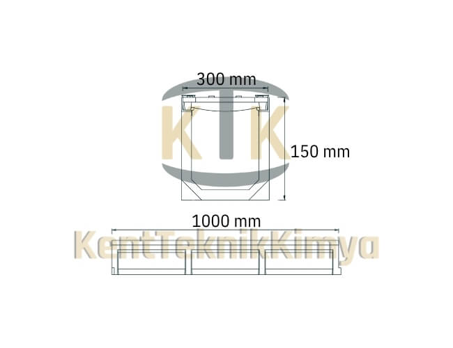 Kompozit Drenaj Kanalı 300x1000x150 mm