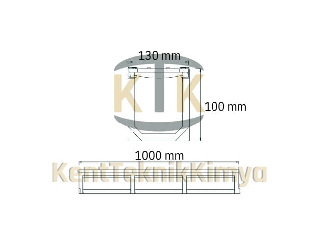 Kompozit Drenaj Kanalı 130x1000x100 mm