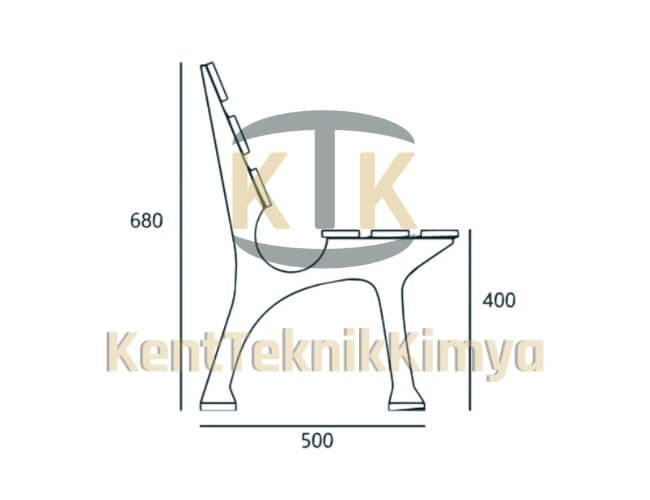 Kompozit Bank Ayağı 680x500 mm