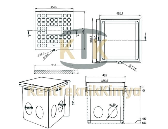 Kompozit Ek Odası Takımı 485x485x650 mm