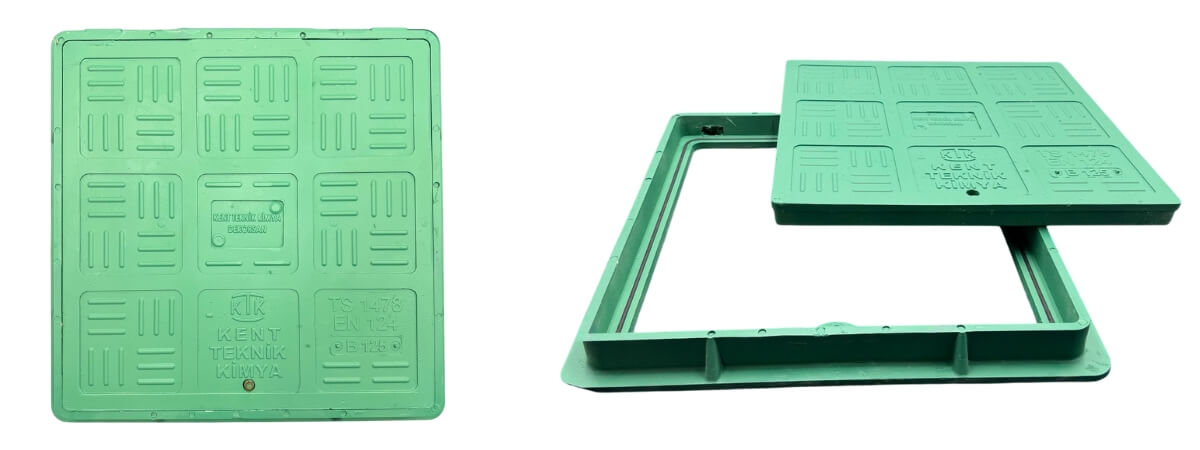 Kompozit Kare Rögar Kapağı Takımı 500x500 mm
